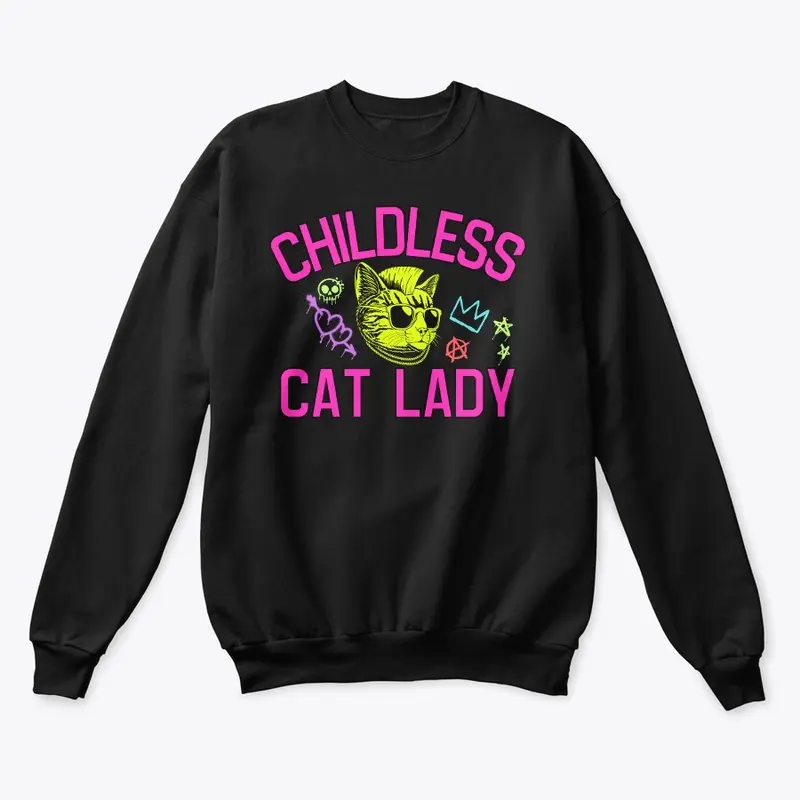 Childless Cat Lady - Punk Neon